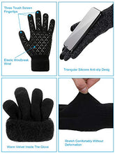 Load image into Gallery viewer, SATINIOR 6 Pieces Ear Warmer Headband Warmer Face Mask Fleece Neck Gaiter Touch Screen Winter Knit Gloves for Men and Women (Black and Gray)