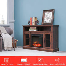 Load image into Gallery viewer, Festival Depot 43" Wide TV Stand with Electric Fireplace Console for TVs up to 55",for Living Room (43inch Espresso)