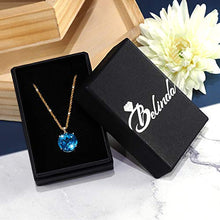 Load image into Gallery viewer, Belinda Jewelz 14k Yellow Gold Round Gemstone Sparkling Rope Chain Sterling Silver Birthstone Fine Jewelry Classic Womens Hanging Pendant Necklace, 4.1 Carat Swiss Blue Topaz, 18 inch