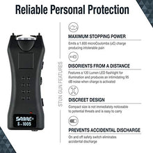 Load image into Gallery viewer, SABRE Compact 1.6 µC Stun Gun Flashlight — Emits 1.6 Powerful Pain Inducing Microcoulombs, 120 Lumen LED Flashlight with Belt Holster for Quick Access —Rechargeable and Strength Independently Tested