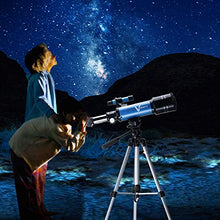 Load image into Gallery viewer, Vanstarry Telescopes for Kids, Travel Kids Telescope, 70mm Aperture 400mm AZ Mount Astronomical Refractor Telescopes for Adults Astronomy Beginners, Portable Travel Telescopes with Carry Bag