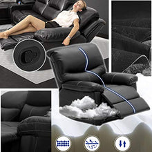 Load image into Gallery viewer, FDW Recliner Sofa PU Leather Set 3 PCS Motion Sofa Loveseat Recliner Sofa Recliner Couch Manual Reclining Chair 3 Seater for Living Room