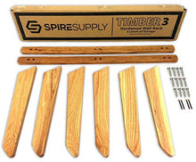 Load image into Gallery viewer, StoreYourBoard Vertical Timber Surfboard Wall Rack, Holds 6 Surfboards, Home and Garage Storage Mount System (Natural)