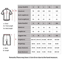 Load image into Gallery viewer, Lixada Men's Cycling Jersey Set Bicycle Short Sleeve Set Quick-Dry Breathable Shirt+3D Cushion Shorts Padded Pants