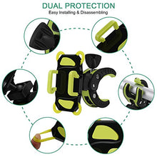 Load image into Gallery viewer, ihens5 Bike Phone Mount, Motorcycle & Mountain Bike Handlebar Phone Mount Bicycle Golf Cart Stroller Cell Phone Holder with Rubber Strap 360 Degrees Rotate for iPhone X 8 7 6 6s Plus Samsung (Green)