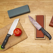 Load image into Gallery viewer, Sharpening Stone Whetstone Set 2 Side Grit 400/1000 3000/8000 Professional Kitchen Knife Sharpener Stone Kit Wet Stones for Sharping Knives with Bamboo Base Angle Guide