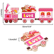 Load image into Gallery viewer, 3 Pieces Valentine Centerpiece Decorations Love Express Train Wooden Table Decorations Wedding Anniversary Centerpiece Signs