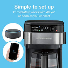 Load image into Gallery viewer, Hamilton Beach Works with Alexa Smart Coffee Maker, Programmable, 12 Cup Capacity, Black and Stainless Steel (49350) – A Certified for Humans Device