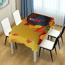 Load image into Gallery viewer, ALAZA Autumn Maple Thanksgiving Turkey Thanksgiving Tablecloth,Washable Tablecloth,60 x 120 Inch Oblong/Rectangle Tablecloth for Family Dinner,Indoor or Outdoor Parties Etc