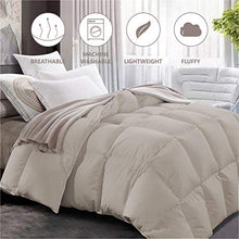 Load image into Gallery viewer, Maple Down Comforter King Size Duvet Insert, Down Alternative Comforter Quilted with Corner Tabs for All Season, Soft & Breathable Brushed Microfiber Machine Washable (Light Brown, 106’’ 90’’)