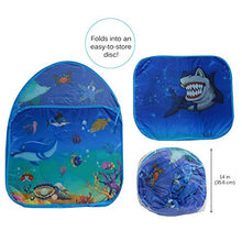 Load image into Gallery viewer, Vokodo Kids Pop Up Tent with Play Pen Area Beach Marine Animal Theme Folding Indoor Outdoor Playhouse Tunnel Pretend Imagination Creative Learning Toy Gift for Preschool Children Boys Girls Toddlers