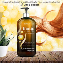Load image into Gallery viewer, Majestic Pure Biotin Shampoo for Hair Growth - Volumizing Shampoo for Hair Loss - with DHT-3 Blocker - Hydrating & Nourishing - Sulfate Free, for Men & Women - Thin Hair Shampoo - 16 fl oz