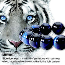 Load image into Gallery viewer, Jewever Original Natural Blue Tiger Eye Gemstone 12mm Smooth Round Beads Stretch Unisex
