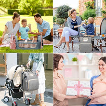 Load image into Gallery viewer, Baby Diaper Backpack, Insulated Bottle Warmer Newborn Registry for Baby Shower Gifts, Christmas Bags for Girls Boys, Multifunction Travel Stuff Maternity New Mom Gifts for Women (Pink Box)