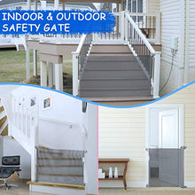 Load image into Gallery viewer, Babepai Retractable Baby Gate Door Grey, Extra Wide Baby Safety Gate and Pet Gate for Stairs, Doors, and More, Fabric Baby Gate Mesh Safety Gate 52" Wide Indoor/Outdoor, Grey