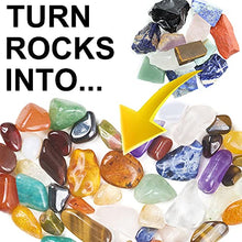 Load image into Gallery viewer, Professional Advanced Rock Tumbler Kit, include Rough Gemstones, 4 Polishing Grits, with 3 Speed Settings and Digital 9-Day Timer