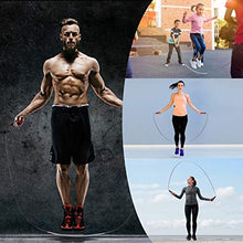 Load image into Gallery viewer, COERKALY Jump Rope for Fitness, Tangle-Free with Ball Bearing Jump Rope Workout, Adjustable Speed Skipping Rope with 2 Cables for Women Men, Steel&Silicone Handle Jumping Rope(Red)