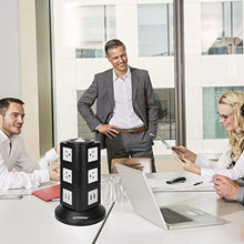 Load image into Gallery viewer, Power Strip Lanshion Surge Protector with Overload Protection with 6 Outlet and 3 USB,1250W 15A 125V, 6.5 Feet Extension Cord -Black