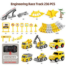 Load image into Gallery viewer, iHaHa 236 PCS Construction Toys Race Tracks for Boys Kids Toys, 6 PCS Construction Car and Flexible Track Playset Create A Engineering Road for 3 4 5 6 Year Old Boys Girls Toys