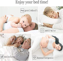 Load image into Gallery viewer, COHOME Queen 2100 Series Cooling Comforter Down Alternative Quilted Duvet Insert with Corner Tabs All-Season - Luxury Snuggly Hotel Comforter - Reversible - Machine Washable- Grey/White Stripe