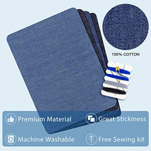 Load image into Gallery viewer, Iron on Patches for Clothing Repair 20PCS, Denim Patches for Jeans Kit 3" by 4-1/4", 4 Shades of Blue Iron On Jean Patches for Inside Jeans & Clothing Repair