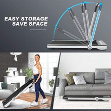 Load image into Gallery viewer, FUNMILY Folding Treadmill,Under Desk Treadmill for Home,2 In1 Running&Walking&Jogging Portable Machine with Bluetooth Speaker&Remote Control,Built-in 5 Modes&12 Programs,Installation-Free (Silver)