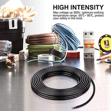 Load image into Gallery viewer, Geosiry Electrical Wire - 20Ft 20AWG Tinned Copper Hookup Wire, 2 Core Flexible Extension Power Cord for Auto,Insulated Stranded Cable for Outdoor Lighting Boat Marine Solar -Black(20AWG 20Ft)