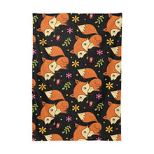 Load image into Gallery viewer, ALAZA Cute Cartoon Animal Fox Floral Tablecolth Table Cover for Party Dining Room Kitchen Decor,60 X 120,Stain and Wrinkle Resistant Washable Rectangle Table Cloth