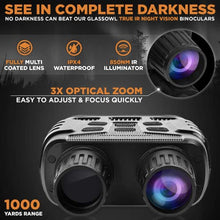 Load image into Gallery viewer, CREATIVE XP Night Vision Goggles - Standard - Digital Military Binoculars w/Infrared Lens, Tactical Gear for Hunting & Security 32GB, Black