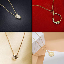 Load image into Gallery viewer, SANNIX 50 Pack Gold Plated Necklace Chains Cable Chain Necklace Bulk for Jewelry Making Supplies, 18 Inches