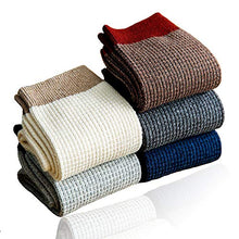 Load image into Gallery viewer, Men's 100% Cotton Knitted Socks Dress and Casual & Mens All-season Crew Socks Pack of 5