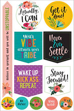 Load image into Gallery viewer, Essentials Planner Stickers -- Wake Up Kick Ass Repeat (Set of 150 Stickers)