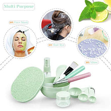 Load image into Gallery viewer, Face Mask Mixing Bowl Set, Anezus 11 Pcs DIY Facemask Mixing Tool Kit with Facial Mask Bowl Stick Spatula Silicone Brush Spray Bottle Puff Soaking Bottle Gauges