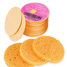 Load image into Gallery viewer, 50-Count Compressed Facial Sponges, GAINWELL Cellulose Facial Sponges, 100% Natural Cosmetic Spa Sponges for Facial Cleansing, Exfoliating Mask, Makeup Removal