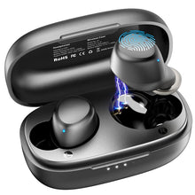 Load image into Gallery viewer, TOZO A1 Mini Wireless Earbuds Bluetooth 5.0 in Ear Light-Weight Headphones Built-in Microphone, Immersive Premium Sound Long Distance Connection Headset with Charging Case, Black