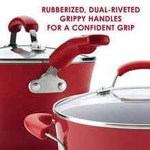 Load image into Gallery viewer, Rachael Ray Brights Nonstick Pasta Stock Pot with Lid and Spout, 8 Quart, Red Gradient