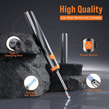 Load image into Gallery viewer, Ear Cleaner with Camera, Ear Wax Removal with 8 Pcs Ear Set, Ear Cleaning Kit with 6 Ear Spoon, Earwax Removal Tool with Light,Otoscope for iPad, iPhone, Android Phones