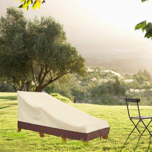 Load image into Gallery viewer, Vailge Waterproof Patio Chaise Lounge Cover, 600D Heavy Duty Outdoor Lounge Chair Covers,UV Resistant Patio Furniture Covers,2 Pack-Medium,Beige & Brown
