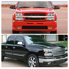 Load image into Gallery viewer, DWVO Headlights Assembly Compatible with 2003 2004 2005 2006 Chevy Silverado Avalanche 1500 2500 3500 (Chrome Housing Amber Reflector)