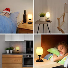 Load image into Gallery viewer, Boncoo Touch Control Table Lamp Dimmable Small Lamp Ambient Light with White Opal Glass Shade Simple Night Light Modern Accent Lamp Bedside Nightstand Lamp for Bedroom Living Room, E12 Bulb Included