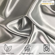 Load image into Gallery viewer, Celestial Silk 100% Silk Pillowcase for Hair Zippered Luxury 25 Momme Mulberry Silk Charmeuse Silk on Both Sides of Cover -Gift Wrapped- (Standard, Silver)