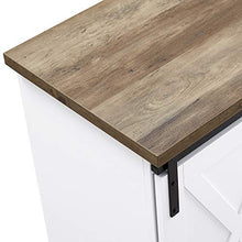Load image into Gallery viewer, Walker Edison WE Furniture TV Stand 58" White/Rustic Oak, White/Reclaimed Barnwood