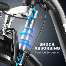 Load image into Gallery viewer, 26" Electric City Bike, Removable 12.5Ah Lithium-ion Battery Pack Integrated with Frame, 35 Miles Range and Dual Disc Brakes Alloy Electric Bicycle