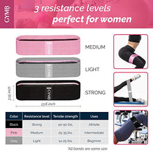 Load image into Gallery viewer, Booty 3 Resistance Bands for Legs and Butt Set, Exercise Bands Fitness Bands - Video Workout, Resistance Loops Hip Thigh Glute Bands Non Slip Fabric, Elastic Strength Squat Band Beginner-Professional