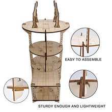 Load image into Gallery viewer, D&D 3D Mage's Tower Battle Map 4-Level 16 Inches Tall Wood Laser Cut with 1" Grid Wargaming Terrain for Dungeons & Dragons, Pathfinder, Warhammer or Other Tabletop RPG
