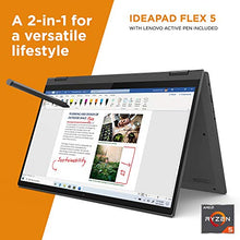 Load image into Gallery viewer, Lenovo Flex 5 14" 2-in-1 Laptop, 14.0" FHD (1920 x 1080) Touch Display, AMD Ryzen 5 4500U Processor, 16GB DDR4, 256GB SSD, AMD Radeon Graphics, Digital Pen Included, Win 10, 81X20005US, Graphite Grey