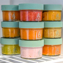 Load image into Gallery viewer, Sage Spoonfuls Big Batch Baby Food Storage Containers, Set of 12 4-Oz Jars, Dishwasher-Safe Free of BPA, Phthalate, Lead and PVC, Glass, 4 Oz glass, Big Batch