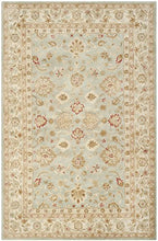 Load image into Gallery viewer, Safavieh Antiquities Collection AT822A Handmade Traditional Oriental Grey Blue and Beige Wool Area Rug (5' x 8')