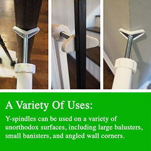 Load image into Gallery viewer, Baby Gate Guru Extra Long M10 (10mm) Stair Banister Adapter Y-Spindle Rods 2 Pack for Pressure Mounted Baby and Pet Safety Gates (10mm, White)