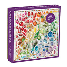 Load image into Gallery viewer, Galison 500 Piece Rainbow Ornaments Christmas Jigsaw Puzzle, Holiday Puzzle with Vibrant Colors (735351740)